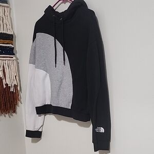 The North Face Black, Gray, and White Hoodie